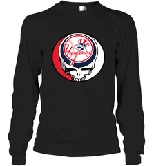 New York Yankees Grateful Dead Steal Your Face Baseball Adult Long Sleeve T-Shirt Adult Long Sleeve T-Shirt - VeigarTee