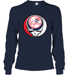 New York Yankees Grateful Dead Steal Your Face Baseball Adult Long Sleeve T-Shirt Adult Long Sleeve T-Shirt - VeigarTee