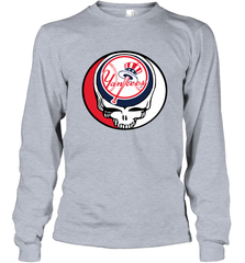 New York Yankees Grateful Dead Steal Your Face Baseball Adult Long Sleeve T-Shirt Adult Long Sleeve T-Shirt - VeigarTee