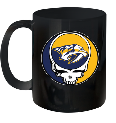 Nashville Predators Grateful Dead Steal Your Face Hockey NHL Ceramic Mug 11oz Ceramic Mug 11oz / Black / 11oz Ceramic Mug 11oz - VeigarTee