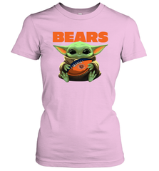 Baby Yoda Loves The Chicago Bears Star Wars Baby Yoda Hugs Bears NFL Womens T-Shirt Womens T-Shirt - VeigarTee