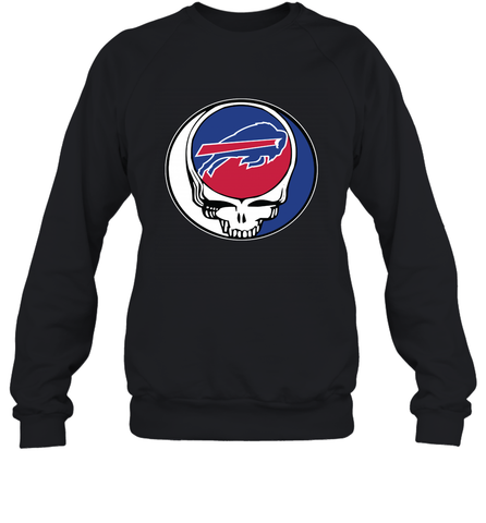 Buffalo Bills Grateful Dead Steal Your Face NFL Football Adult Sweatshirt Adult Sweatshirt / Black / S Adult Sweatshirt - VeigarTee