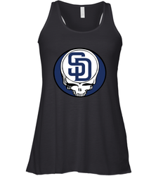 San Diego Padres Grateful Dead Steal Your Face Baseball Womens Racerback Tank Top
