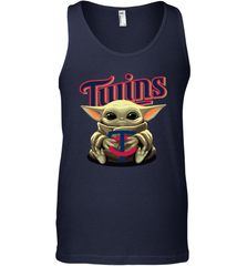 Baby Yoda Hugs Loves The Minnesota Twins Baseball Mens Tank Top Mens Tank Top - VeigarTee
