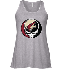 Arizona Coyotes Grateful Dead Steal Your Face Hockey NHL Womens Racerback Tank Top Womens Racerback Tank Top - VeigarTee