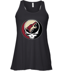 Arizona Coyotes Grateful Dead Steal Your Face Hockey NHL Womens Racerback Tank Top Womens Racerback Tank Top - VeigarTee
