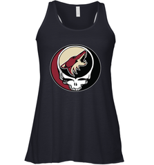 Arizona Coyotes Grateful Dead Steal Your Face Hockey NHL Womens Racerback Tank Top Womens Racerback Tank Top - VeigarTee