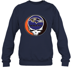 Baltimore Ravens Grateful Dead Steal Your Face NFL Football Adult Sweatshirt
