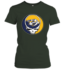 Nashville Predators Grateful Dead Steal Your Face Hockey NHL Womens T-Shirt Womens T-Shirt - VeigarTee
