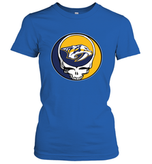 Nashville Predators Grateful Dead Steal Your Face Hockey NHL Womens T-Shirt Womens T-Shirt - VeigarTee