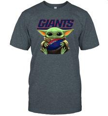 Baby Yoda Loves The New York Giants Star Wars Baby Yoda Hugs Giants NFL Mens T-Shirt Mens T-Shirt - VeigarTee