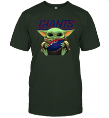 Baby Yoda Loves The New York Giants Star Wars Baby Yoda Hugs Giants NFL Mens T-Shirt Mens T-Shirt - VeigarTee