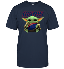 Baby Yoda Loves The New York Giants Star Wars Baby Yoda Hugs Giants NFL Mens T-Shirt Mens T-Shirt - VeigarTee