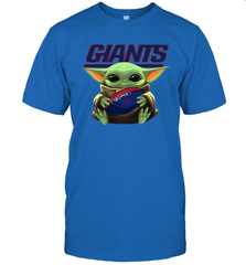 Baby Yoda Loves The New York Giants Star Wars Baby Yoda Hugs Giants NFL Mens T-Shirt Mens T-Shirt - VeigarTee