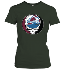 Colorado Avalanche Grateful Dead Steal Your Face Hockey NHL Womens T-Shirt Womens T-Shirt - VeigarTee