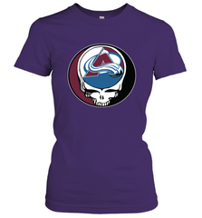 Colorado Avalanche Grateful Dead Steal Your Face Hockey NHL Womens T-Shirt Womens T-Shirt - VeigarTee