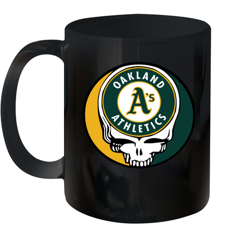 Oakland Athletics Grateful Dead Steal Your Face Baseball Ceramic Mug 11oz Ceramic Mug 11oz / Black / 11oz Ceramic Mug 11oz - VeigarTee