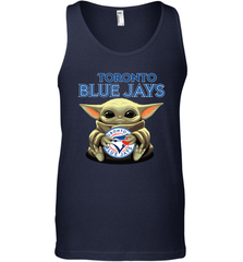 Baby Yoda Hugs Loves The Toronto Blue Jays Baseball Mens Tank Top Mens Tank Top - VeigarTee
