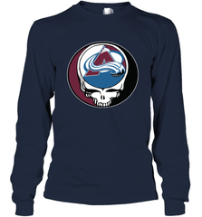 Colorado Avalanche Grateful Dead Steal Your Face Hockey NHL Adult Long Sleeve T-Shirt Adult Long Sleeve T-Shirt - VeigarTee