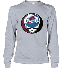 Colorado Avalanche Grateful Dead Steal Your Face Hockey NHL Adult Long Sleeve T-Shirt Adult Long Sleeve T-Shirt - VeigarTee