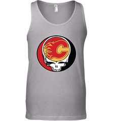 Calgary Flames Grateful Dead Steal Your Face Hockey NHL Mens Tank Top Mens Tank Top - VeigarTee