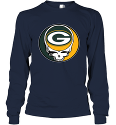 Green Bay Packers Grateful Dead Steal Your Face NFL Football Adult Long Sleeve T-Shirt