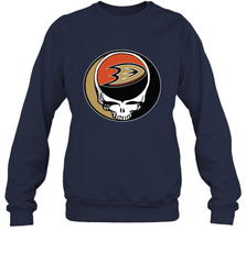 Anaheim Ducks Grateful Dead Steal Your Face Hockey NHL Adult Sweatshirt Adult Sweatshirt - VeigarTee