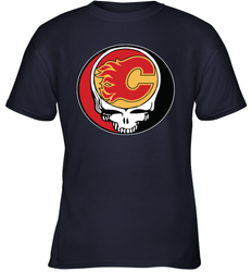 Calgary Flames Grateful Dead Steal Your Face Hockey NHL Youth T-Shirt