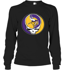Minnesota Vikings Grateful Dead Steal Your Face NFL Football Adult Long Sleeve T-Shirt Adult Long Sleeve T-Shirt - VeigarTee