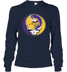 Minnesota Vikings Grateful Dead Steal Your Face NFL Football Adult Long Sleeve T-Shirt Adult Long Sleeve T-Shirt - VeigarTee