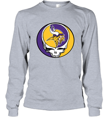 Minnesota Vikings Grateful Dead Steal Your Face NFL Football Adult Long Sleeve T-Shirt Adult Long Sleeve T-Shirt - VeigarTee