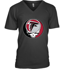 Atlanta Falcons Grateful Dead Steal Your Face NFL Football Mens V-Neck T-Shirt Mens V-Neck T-Shirt - VeigarTee