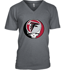 Atlanta Falcons Grateful Dead Steal Your Face NFL Football Mens V-Neck T-Shirt Mens V-Neck T-Shirt - VeigarTee