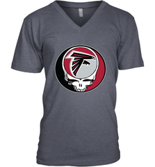 Atlanta Falcons Grateful Dead Steal Your Face NFL Football Mens V-Neck T-Shirt Mens V-Neck T-Shirt - VeigarTee