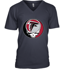 Atlanta Falcons Grateful Dead Steal Your Face NFL Football Mens V-Neck T-Shirt Mens V-Neck T-Shirt - VeigarTee