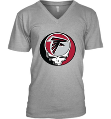 Atlanta Falcons Grateful Dead Steal Your Face NFL Football Mens V-Neck T-Shirt Mens V-Neck T-Shirt - VeigarTee