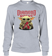 Baby Yoda Hugs Loves The Arizona Diamondbacks Baseball Adult Long Sleeve T-Shirt Adult Long Sleeve T-Shirt - VeigarTee