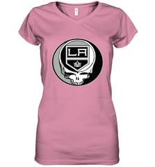 Los Angeles Kings Grateful Dead Steal Your Face Hockey NHL Womens V-Neck T-Shirt Womens V-Neck T-Shirt - VeigarTee
