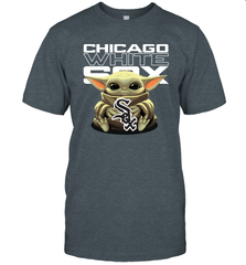 Baby Yoda Hugs Loves The Chicago White Sox Baseball Mens T-Shirt Mens T-Shirt - VeigarTee
