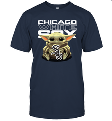 Baby Yoda Hugs Loves The Chicago White Sox Baseball Mens T-Shirt Mens T-Shirt - VeigarTee