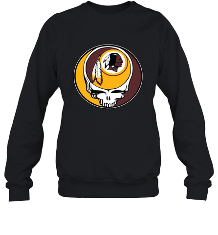 Washington Redskins Grateful Dead Steal Your Face NFL Football Adult Sweatshirt Adult Sweatshirt / Black / S Adult Sweatshirt - VeigarTee
