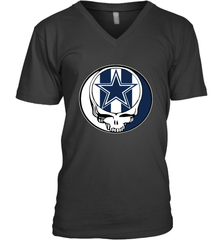 Dallas Cowboys Grateful Dead Steal Your Face NFL Football Mens V-Neck T-Shirt Mens V-Neck T-Shirt - VeigarTee