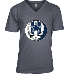 Dallas Cowboys Grateful Dead Steal Your Face NFL Football Mens V-Neck T-Shirt Mens V-Neck T-Shirt - VeigarTee