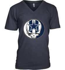 Dallas Cowboys Grateful Dead Steal Your Face NFL Football Mens V-Neck T-Shirt Mens V-Neck T-Shirt - VeigarTee
