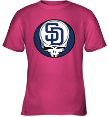 San Diego Padres Grateful Dead Steal Your Face Baseball Youth T-Shirt Youth T-Shirt - VeigarTee