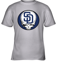 San Diego Padres Grateful Dead Steal Your Face Baseball Youth T-Shirt Youth T-Shirt - VeigarTee