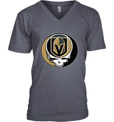 Vegas Golden Knights Grateful Dead Steal Your Face Hockey NHL Mens V-Neck T-Shirt Mens V-Neck T-Shirt - VeigarTee
