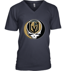 Vegas Golden Knights Grateful Dead Steal Your Face Hockey NHL Mens V-Neck T-Shirt Mens V-Neck T-Shirt - VeigarTee