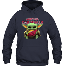 Baby Yoda Loves The Arizona Cardinals Star Wars Baby Yoda Hugs Cardinals NFL Adult Hoodie Sweatshirt Adult Hoodie Sweatshirt - VeigarTee