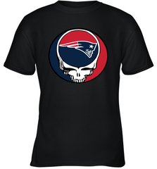 New England Patriots Grateful Dead Steal Your Face NFL Football Youth T-Shirt Youth T-Shirt - VeigarTee